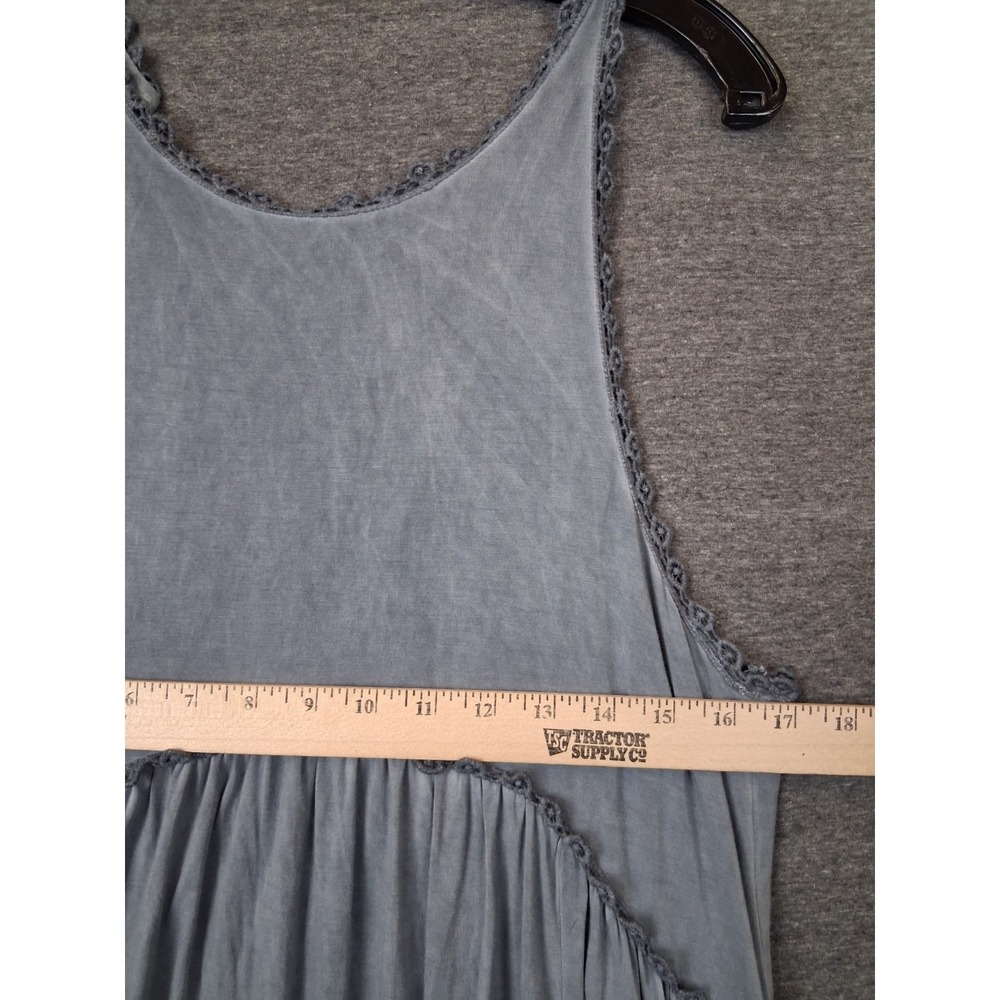 POL Womens Dress L Blue Babydoll Maxi Ethereal Whimsical Fairy Grunge Romantic - Picture 4 of 10